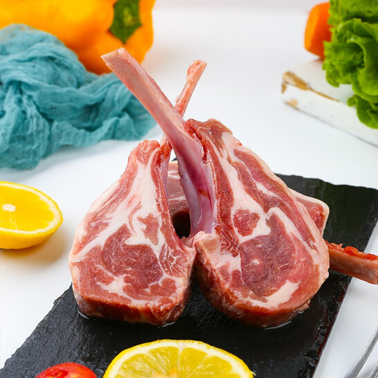 青草家 新疆原切单骨法式羊排  1000g