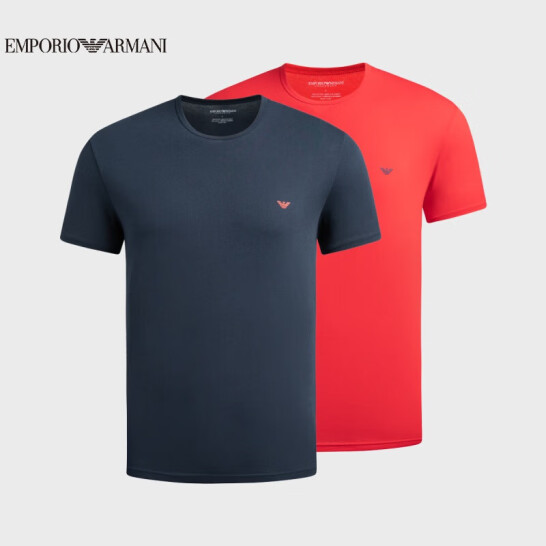 Emporio Armani 安普里奥·阿玛尼 2023春夏款男士棉质针织T恤2件装