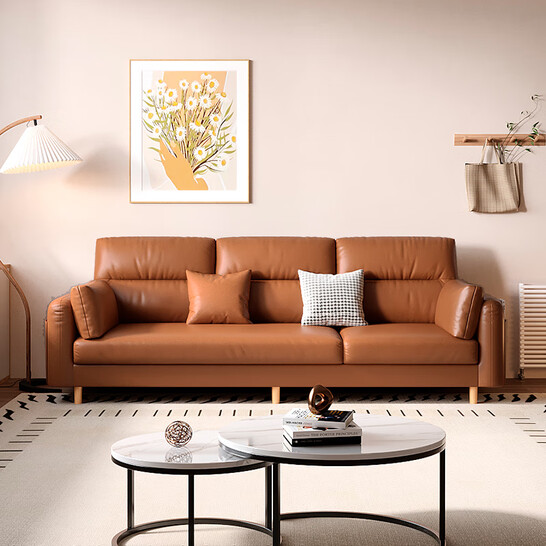 科技布艺沙发客厅小户型直排独袋弹簧三人位2.1米