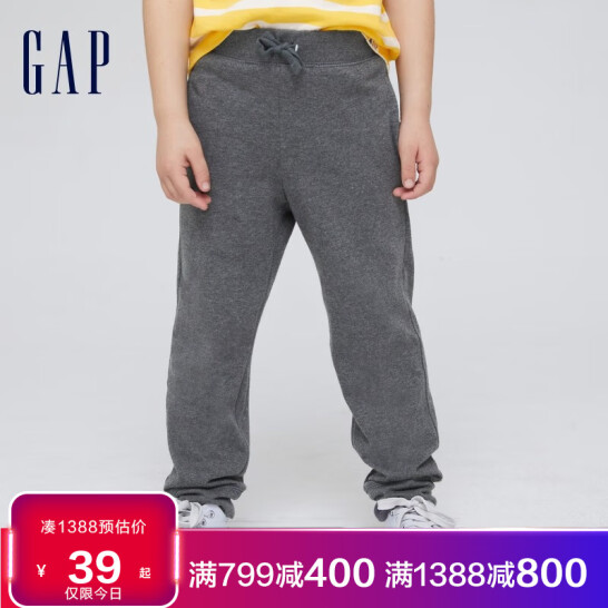 Plus会员，Gap 盖璞 布莱纳系列 男童小童纯棉运动长裤 670526