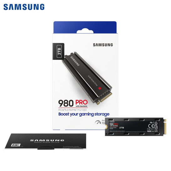 Samsung 三星 980 PRO NVMe M.2 固态硬盘 2TB（带散热器）