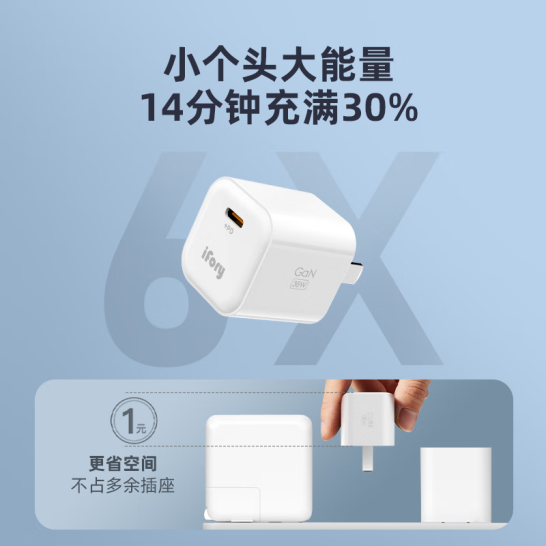 iFory 安福瑞 Tiny Cube 30W GaN氮化镓充电器