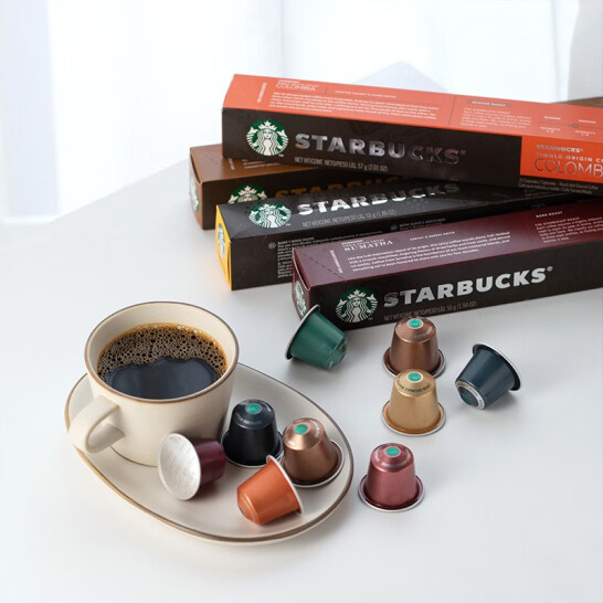 Plus会员，Starbucks 星巴克 Nespresso 浓郁胶囊咖啡 10粒*4盒
