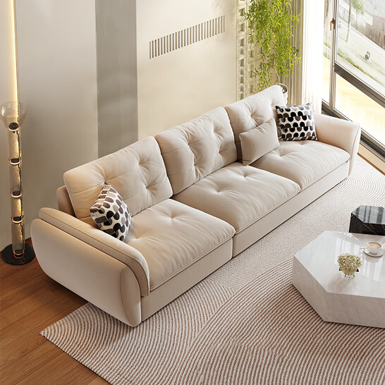 布艺沙发客厅小户型现代简约科技布艺沙发 科技布+柔软丝绵座包