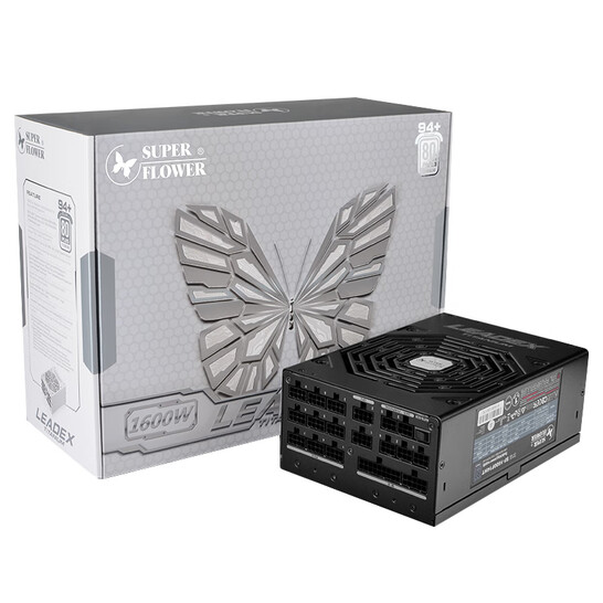 振华(SUPER FLOWER) 额定1600W LEADEX T 1600电源 (80PLUS钛金/全模组/智能免识别插拔/十年质保)
