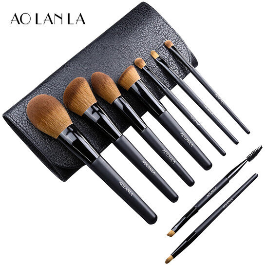 AOLANLA 美国大师级9支化妆刷套装眼影腮红刷全套便携美妆工具礼物送女友