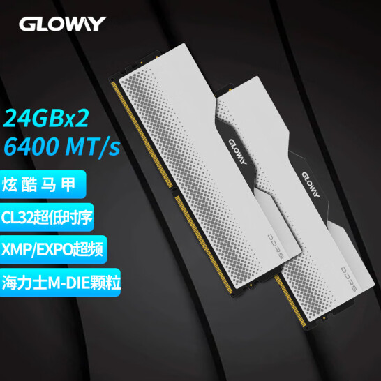 GLOWAY 光威 龙武系列 DDR5 6400 台式机内存条 48GB(24GBx2)套装
