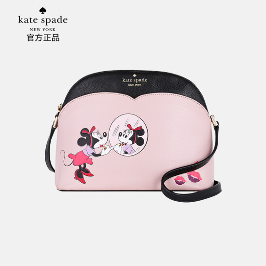 Disney × Kate Spade 凯特丝蓓 联名款 Minnie Mouse 女士真皮拼色贝壳包