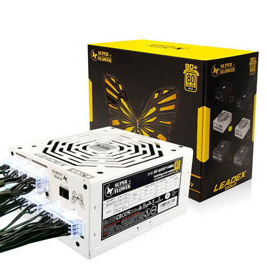 振华(SUPER FLOWER)额定850W LEADEX G 850 电源 (十年保固/80PLUS金牌/全模组/ 低载风扇停转)