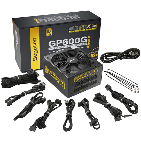 鑫谷(Segotep)额定600W GP700G黑金全模组电源(金牌认证/全模组/宽幅/台式机电脑主机箱游戏电源)