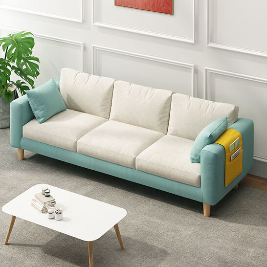 夏天 沙发小户型客厅现代简约出租房可拆洗卧室三人网红小沙发布艺沙发 浅灰色 173cm 三人位