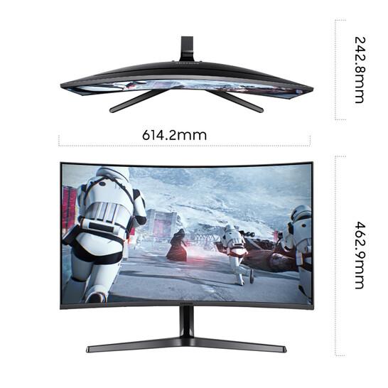 三星(SAMSUNG) C27JG52QQC 26.9英寸 2K/QHD高清 144Hz曲面