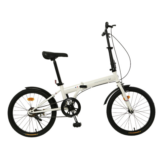 RENAULT 雷诺正品 城市休闲折叠车自行车单车 20寸单速R200H 珍珠白