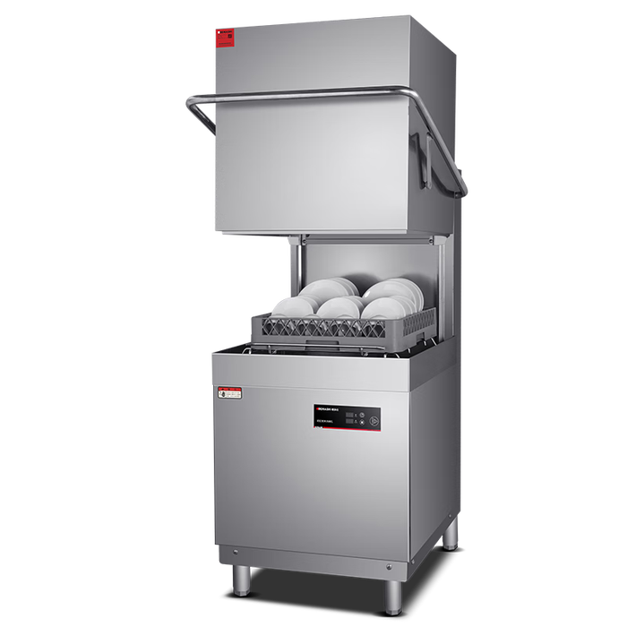 德玛仕 德玛仕(DEMASHI)商用洗碗机大型洗碗机揭盖式全自动酒店后厨学校食堂洗碗洗盘洗杯机 【揭盖式】双泵喷淋丨H60-2S