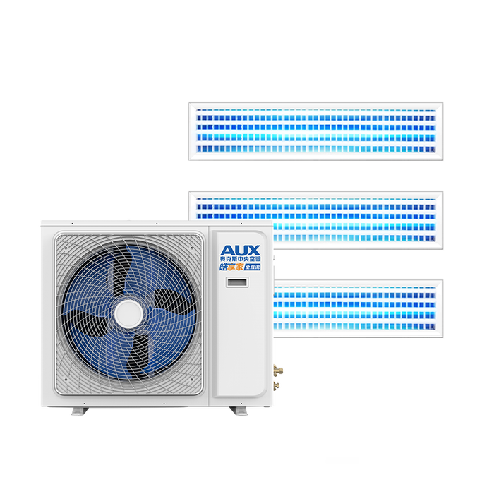 奥克斯(AUX)中央空调一拖三 家用 全直流多联风管机 5匹 一级变频 包安装 适用两室一厅 DLR-H120W(G1)