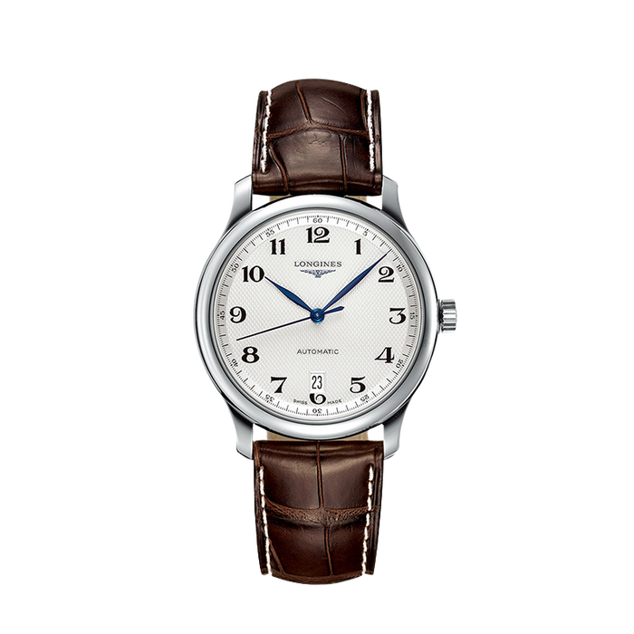 浪琴(Longines)瑞士手表 七夕礼物送男友 名匠系列 机械皮带男表 情侣对表 L26284783