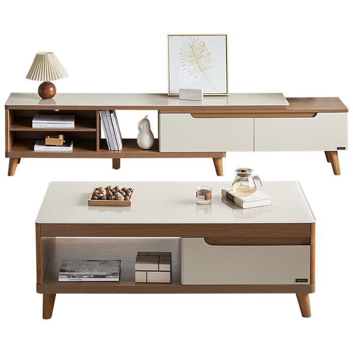 2025年电视柜茶几组合怎么选？这6款设计简洁，收纳大，搭配家居超有品位-图片1