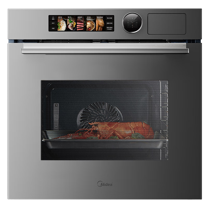 美的（Midea）无边全嵌70L全变频微蒸烤炸炖5合1体机GR7 嵌入式蒸烤箱一体机 杯水鲜蒸 隐形嵌系列蒸箱烤箱R7 嵌入式电烤箱| GR7