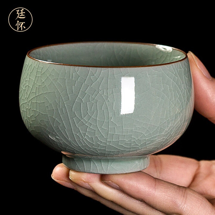 廷怀窑李廷怀手作汝窑茶杯禅定杯主人杯汝州汝瓷开片个人杯 李廷怀手作张公巷卵青禅定杯【图片 价格 品牌 报价】-京东