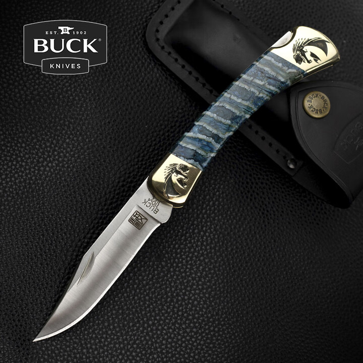 BUCK美国进口BUCK巴克黄马手工定制限量款110高端EDC折叠刀世界名刀 HORSE
