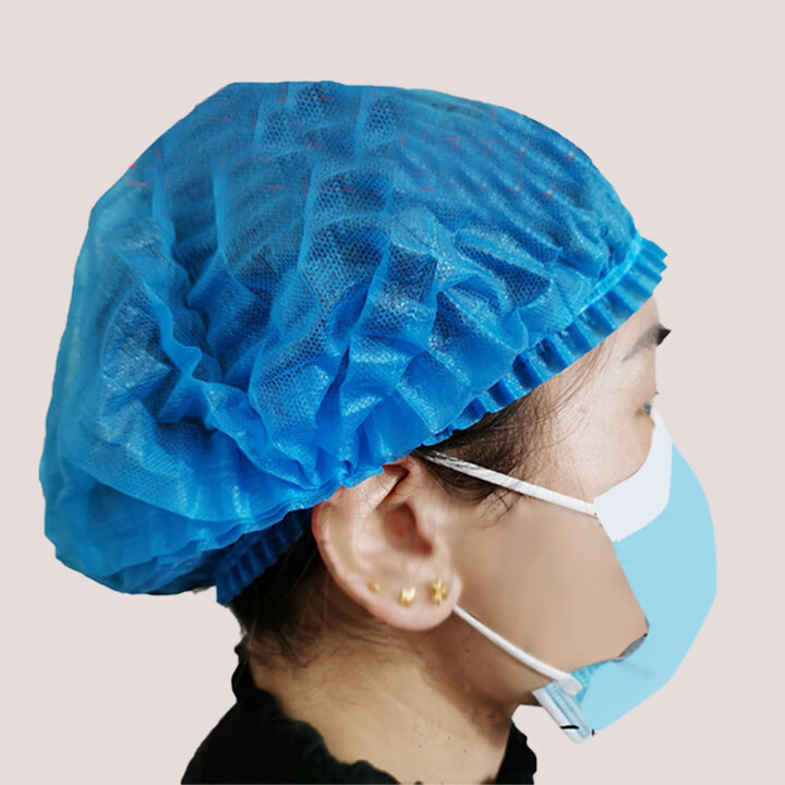 一次性帽子医生专用无纺布发帽手术圆帽女防飞沫头套防护头套头罩 弹力条形帽20个【图片 价格 品牌 报价】-京东