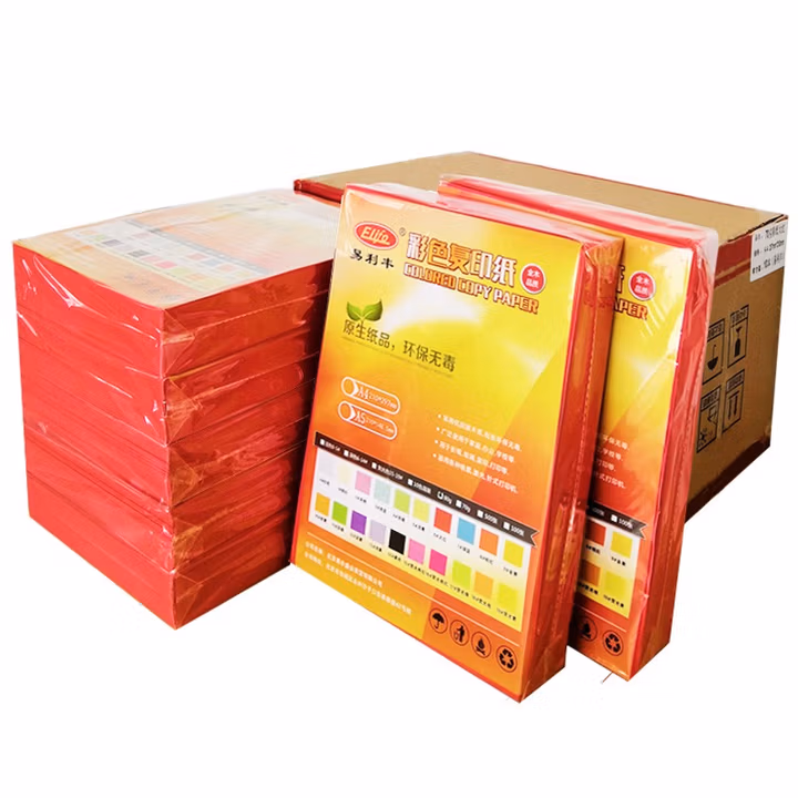 易利丰（elifo）500张装彩色打印纸红色a4纸 大红纸a4彩纸儿童手工纸折纸