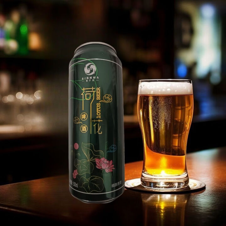 荷花迷荷花原浆啤酒500ml*6罐装听装清爽小麦芽精酿整箱清仓新鲜便宜