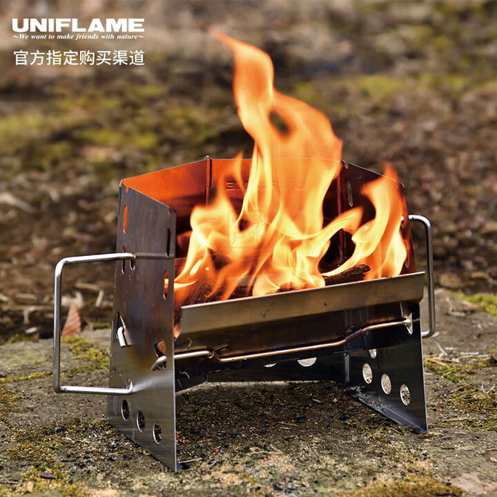 BK uniflame日本solo柴火炉具户外防风野炊露营烧烤不锈钢取暖烽火 682906 常规柴火炉