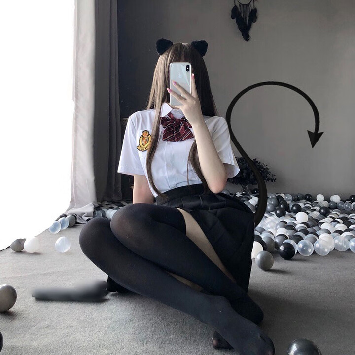 粉粉学妹jk水手制服 情趣制服角色扮演 激情诱惑女仆装尤果制服 白4