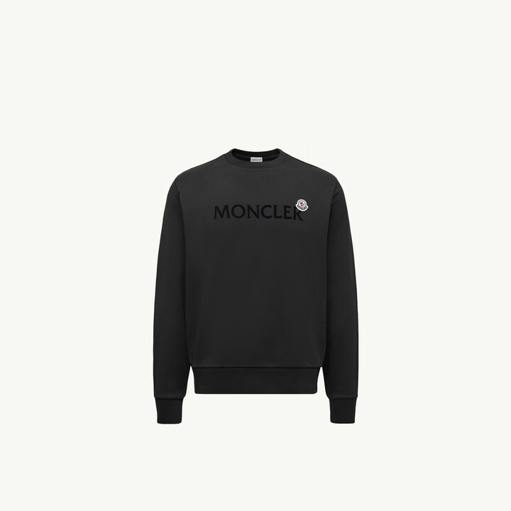 Moncler盟可睐男士标识棉质卫衣- 黑色 M【图片 价格 品牌 报价】-京东