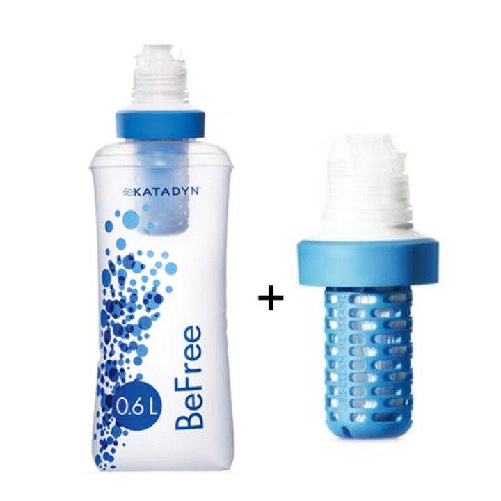 KATADYN康迪户外净水器BeFree软水袋 超轻便携净水袋折叠滤水杯 0.6L+备用滤芯