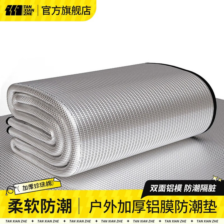 探险者（TAN XIAN ZHE）防潮防水户外露营加厚垫子家用打地铺地垫加厚沙滩垫野餐垫子 【加厚双面4MM】200*300cm