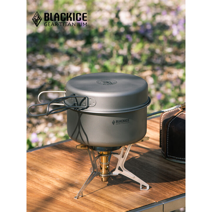 黑冰（BLACKICE）露营钛套锅野外装备单人钛锅Z7205G