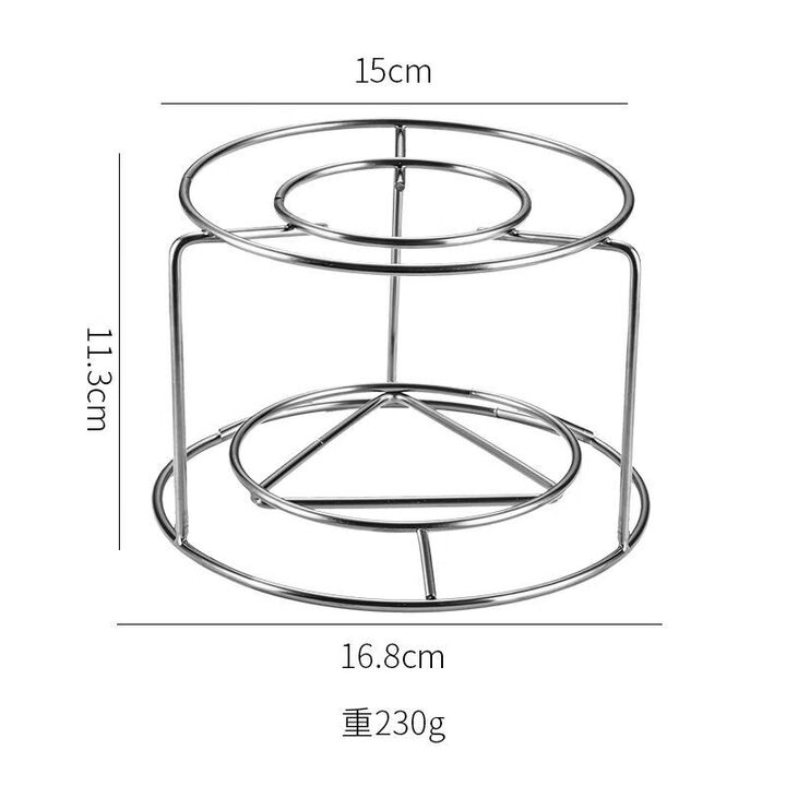 许棋杏四头油灯支架加厚不锈钢小火锅酒精炉架子户外便携围炉煮茶加 酒精炉架银色