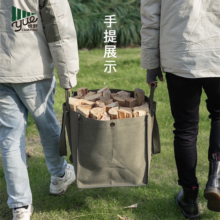 CAMPINGMOON柯曼露营帆布柴包耐磨耐刮户外装备混装包铁件装备包 【BC-400】大号帆布柴包