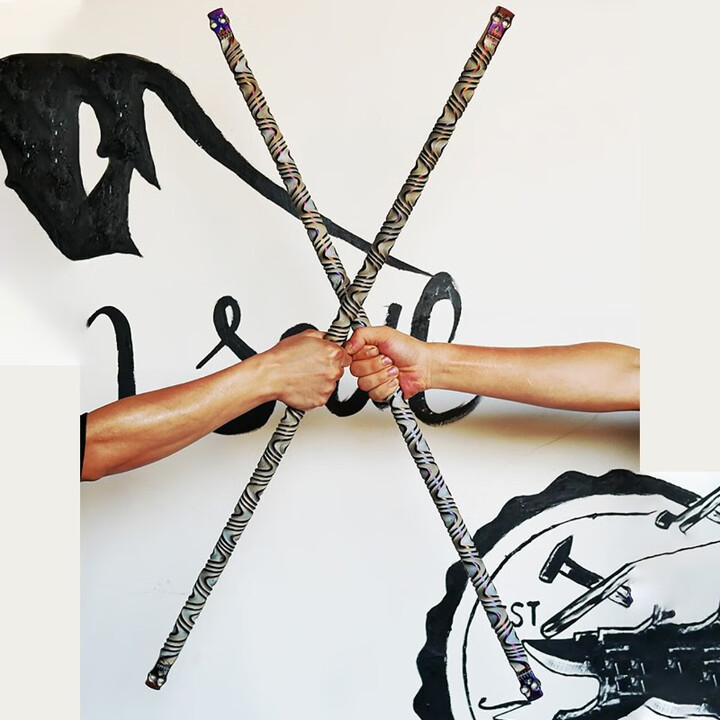 MOUNTAIN SOUL山魂TA2纯钛防身棒武术棍健身棍应急棍EDC装备手工锻造骷髅金箍棒 TA2纯钛武术棍手工锻造（长款）