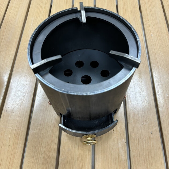 葵冠多功能烧水茶炉火锅炉碳钢茶水炉户外家用煮茶炉烧烤炉便携式铁炉 精品圆炉