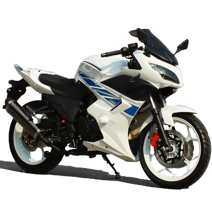 可上牌地平线s款摩托车大跑车公路趴赛越野街车机车燃油动力250cc 白
