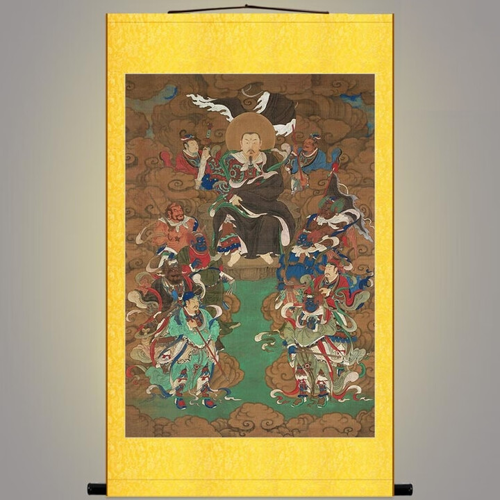 承琉雷祖画像古画版九天应元雷声普化天尊神像画绢布卷轴挂画水陆画 C成品宽65高110画心55*80【图片 价格 品牌 报价】-京东