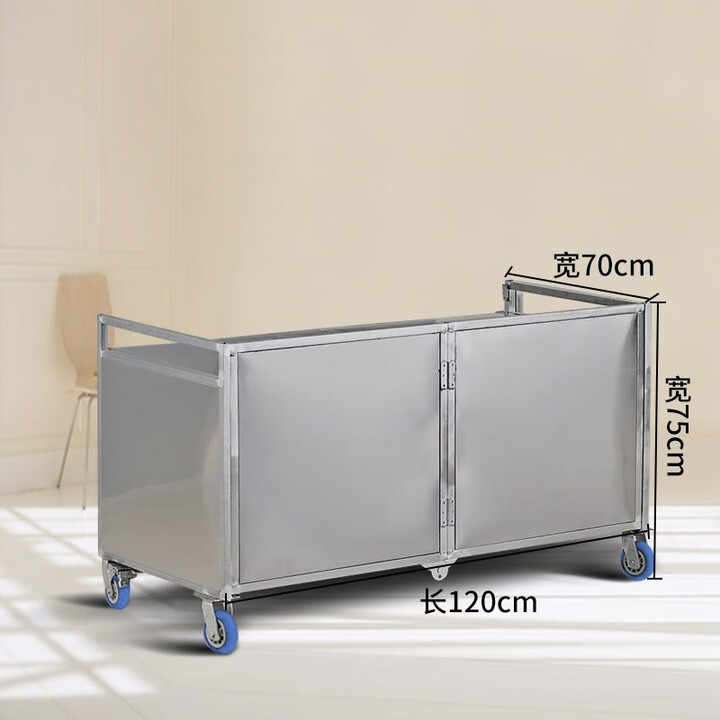 优束移动地摊车不锈钢摆摊小推车加厚手推餐车折叠多功能夜市冷饮 加厚镀锌钢基础款1.2米