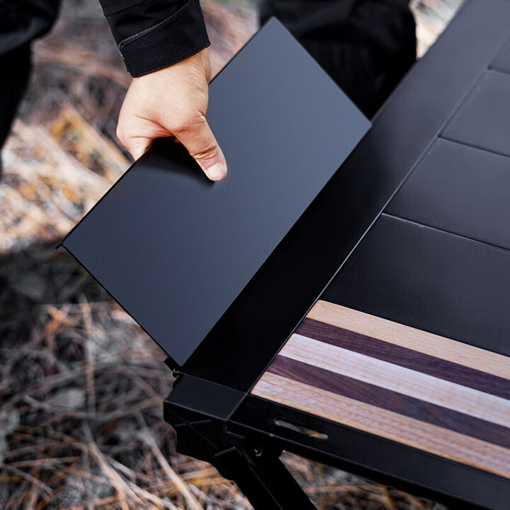 DEER LAND黑化IGT桌子户外露营轻量战术桌多功能铝合金折叠大师桌 配置0.5单元拓展一片桌面板2块