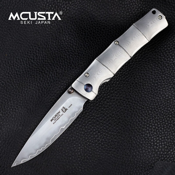 MCUSTA日本进口Mcusta传世家徽201G户外三枚夹钢绅士EDC便携折叠刀锋利 MC-202G