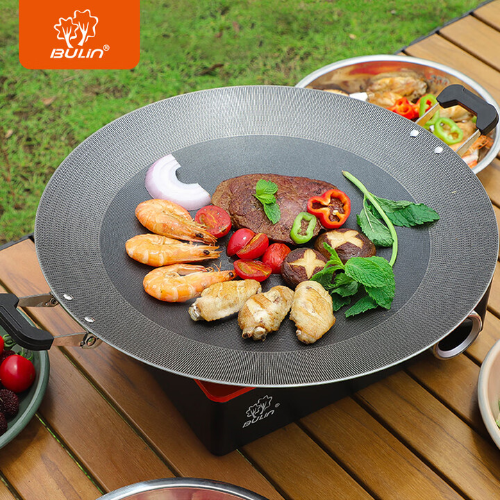 步林（BULin）户外寻味双层不粘烤盘露营野餐卡式炉烧烤盘家用电烤盘 步林G2双层不粘烤盘