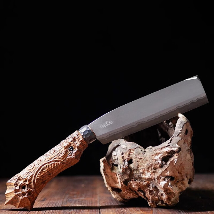 MOUNTAIN SOUL山魂原创手工锻造户外露营工具刀日式铊通体夹钢野营柴刀 夹钢双面开刃