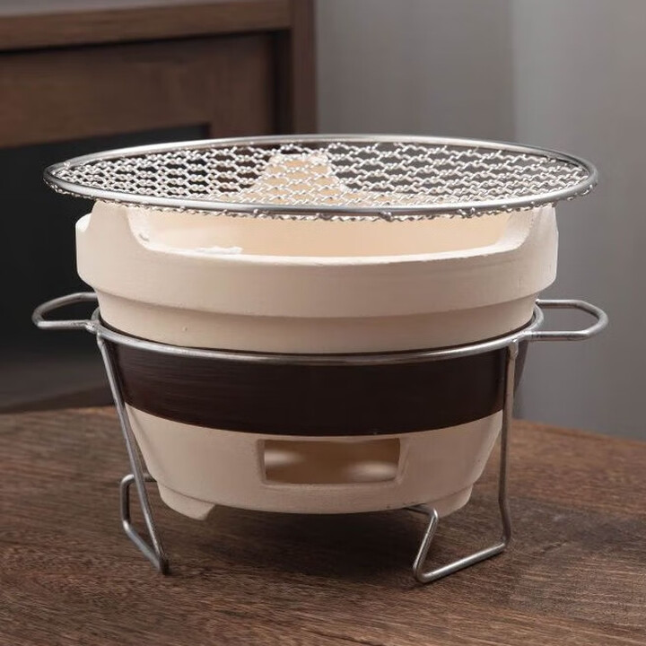 烧烤围炉煮茶壶家用室内户外烤肉木炭火碳烤炉庭院奶罐泡茶烤火炉 小号碳炉1套