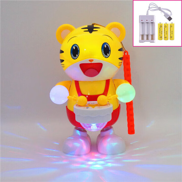 中秋节灯笼儿童手提发光音乐电动跳舞老虎玩具男女孩节日卡通花灯打鼓