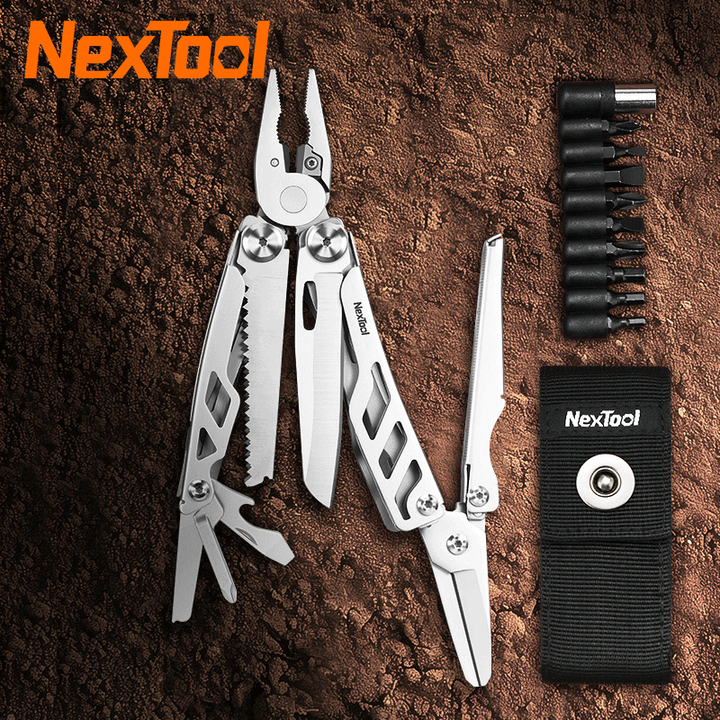 纳拓（NexTool）户外多功能工具组合钳便携式车载野外生存多功能刀 原色