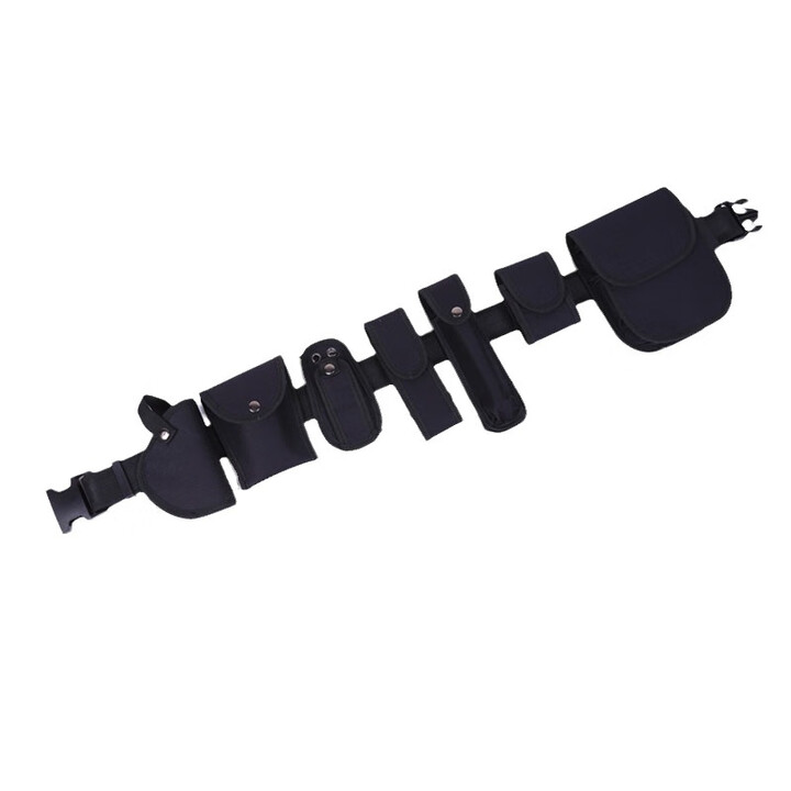 九灿 安保执勤装备腰带保安八件套黑色作训战术保安工装皮带 保安腰带七件套 均码