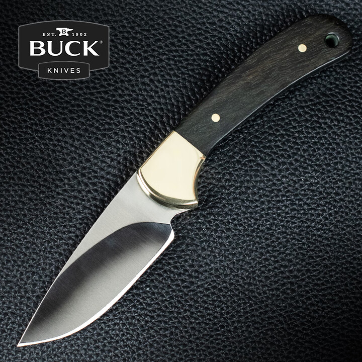 BUCK美国进口BUCK巴克113游侠户外乌木柄不锈钢野营防身小直刀锋利 0113BRS