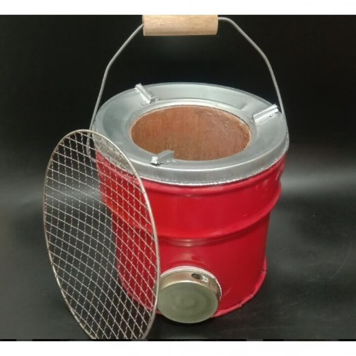 仰朋烽火一节半室内户外蜂窝煤球木炭炉煤炭两用火锅烤火取暖炉子深12 炉+网(炉高20cm)